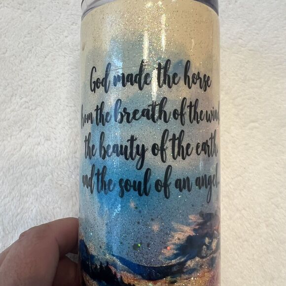 God Made A Horse From The Soul Of An Angel Personalized Tumbler, Gift, Present - Picture 1 of 5